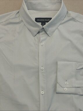 Mizzen+Main Monaco Performance Dress Shirt L Trim Skyway Circle Print